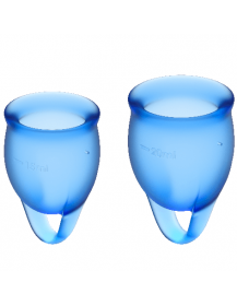 SATISFYER - FEEL CONFIDENT MENSTRUAL CUP DUNKELBLAU 15 20 ML