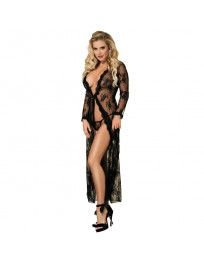 SUBBLIME - BABYDOLL PEIGNOIR FLORAL DESIGN EINE GRÖSSE