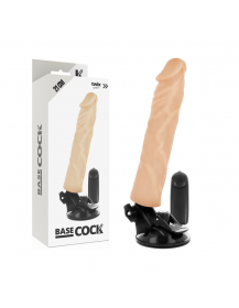 BASECOCK - REALISTISCHER VIBRATOR MIT FERNBEDIENUNG NATÜRLICHER 21 CM -O- 4 CM