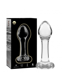 NEBULA SERIES BY IBIZA - MODELL 2 ANALPLUG BOROSILIKATGLAS KLAR 11 CM -O- 3.5 CM