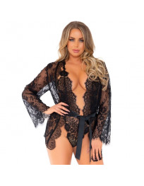 LEG AVENUE - TEDDY- UND ROBE-SET M