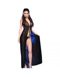 CHILIROSE - CR 3275 BABYDOLL LANG and TANGA SCHWARZ S-M