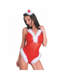 LIVCO CORSETTI FASHION - NAUGHTY SANTA LC 90706 WEIHNACHTSBODY S-M