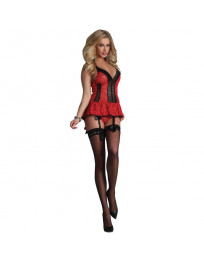 LIVCO CORSETTI FASHION - RED ROSE LC 90130 KORSETT HÖSCHE ROT L-XL