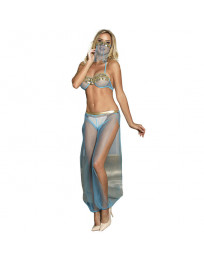 SUBBLIME - BLAUES DESSOUS-SET IM INDISCHEN STIL S-M