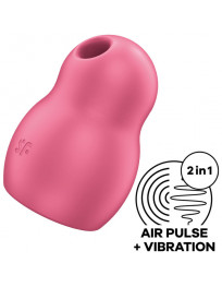 SATISFYER - PRO TO GO 1 DOPPELTER LUFTPULSSTIMULATOR and VIBRATOR ROT