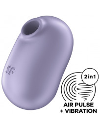 SATISFYER - PRO TO GO 2 DOPPELTER LUFTPULSSTIMULATOR and VIBRATOR VIOLETT