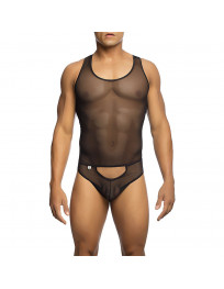 MOB - TRANSPARENTER SCHWARZER BODYSHEER GRÖSSE L-XL