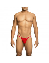 MOB - TRANSPARENTER ROTER T-FÖRMIGER TANGA GRÖSSE L-XL