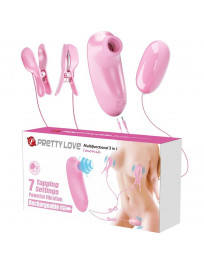 PRETTY LOVE - IMONIE 3-IN-1 MULTIFUNKTIONALES SET MIT SAUGNAPF, BRUSTWARZEN UND KLITORIS