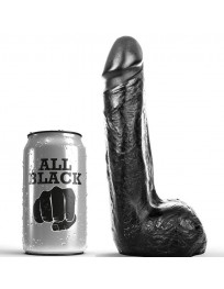ALL BLACK - WEICHER SCHWARZER REALISTISCHER DILDO 20 CM