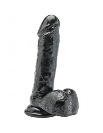 GET REAL - DILDO 18 CM MIT SCHWARZEN EIEREN