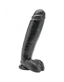 GET REAL - DILDO 25,5 CM MIT KUGELN SCHWARZ