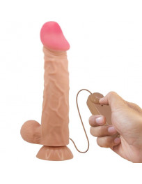 PRETTY LOVE - SLIDING SKIN SERIES REALISTISCHER DILDO MIT SLIDING SKIN SAUNAPF FERNBEDIENUNG FLEISCH 24 CM