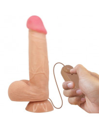 PRETTY LOVE - SLIDING SKIN SERIES REALISTISCHER DILDO MIT SLIDING SKIN FERNBEDIENUNG SAUGNAPFLEISCH 21,8 CM