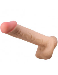 PRETTY LOVE - SLIDING SKIN SERIES REALISTISCHER DILDO MIT SLIDING SKIN SAUNAPF FLEISCH 26 CM