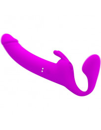 PRETTY LOVE - ZANINI STRAPLESS STRAP-ON 10 VIBRATIONEN LILA