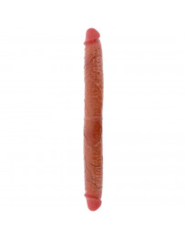GET REAL - DOPPELENDES SILIKON-DILDO KARAMELL 46 CM