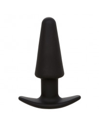 CALEXOTICS - ROCK BOTTOM TAPERED ANAL PLUG 10 VIBRACIONES SILIKON SCHWARZ