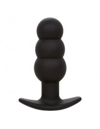 CALEXOTICS - ROCK BOTTOM ANAL PLUG MIT PERLEN 10 VIBRATIONEN SILIKON SCHWARZ