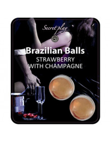 SECRETPLAY - BRASILIANISCHE KUGEL SET ERDBEER UND CHAMPAGNER