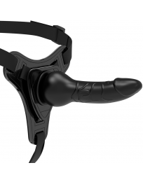 FETISH SUBMISSIVE HARNESS - REALISTISCHES SCHWARZES SILIKON 16 CM
