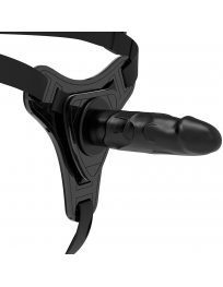 FETISH SUBMISSIVE HARNESS - REALISTISCHES SCHWARZES SILIKON 15 CM