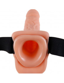 FETISH FANTASY SERIES - VERSTELLBARES GURT MIT FERNBEDIENUNG, REALISTISCHER PENIS MIT HODEN 17,8 CM