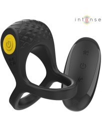 INTENSE - ALEX VIBRATOR DOPPEL-PENISRING 10 VIBRATIONEN SCHWARZ