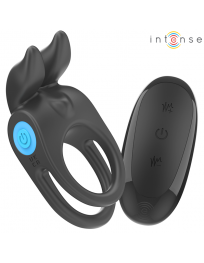 INTENSE - SAM VIBRATOR DOPPEL-PENISRING 10 VIBRATIONEN SCHWARZ