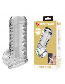 PRETTY LOVE - TRANSPARENTE, STRUKTURIERTE PENISHÜLLE