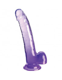 KING COCK - CLEAR DILDO MIT HODEN 20.3 CM LILA