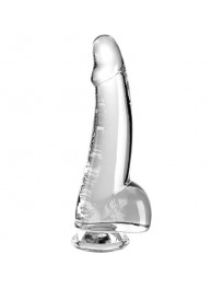 KING COCK - CLEAR DILDO MIT HODEN 15.2 CM TRANSPARENT
