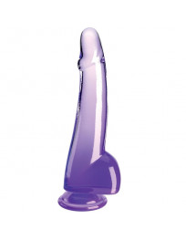KING COCK - CLEAR DILDO MIT HODEN 19 CM LILA