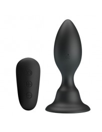 MR PLAY - ANALSTECKER MIT VIBRATION, SCHWARZE FERNBEDIENUNG