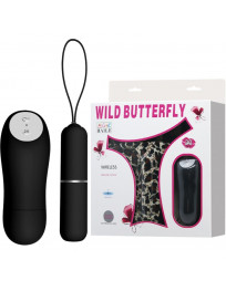 BAILE - Stringtanga mit Vibrationskugel und Fernbedienung, Schwarz