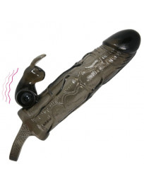 BAILE - BRAVE MAN PENISABDECKUNG MIT KANINCHEN SCHWARZ 16.5 CM