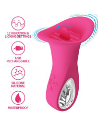 PRETTY LOVE - CLYDE ORALVIBRATOR VIBRIERENDE ZUNGE 12 VIBRATIONEN ROSA