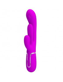 PRETTY LOVE - SHANIA TRIPLE RABBIT VIBRATOR MULTIFUNKTIONS-ROSA