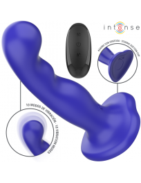 INTENSE - SHORTY VIBRATOR MIT SAUGNÄPFEN BLAU FERNBEDIENUNG