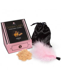 SECRETPLAY - GOLDEN LIGHT KIT APHRODISIAKUM, ESSBARES SCHOKOLADENPULVER and FEDER