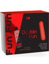 INTT RELEASES - DOPPELTER SPASS-KIT MIT VIBRIERENDER KUGEL UND ERDBEER-MASSAGEGEL