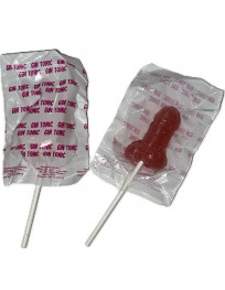 DIABLO GOLOSO – 1 PENIS-LOLLIPOP GIN TONIC ERDBEERGESCHMACK 10 ALKOHOL