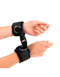 KINK - NEOPREN HANDGELENKFESSELN MIT KLETTVERSCHLUSS SCHWARZ VERSTELLBAR 22-34 CM