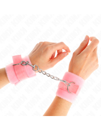 KINK - BEGINNER PELZHANDMANSCHETTEN ROSA 30 X 7 CM