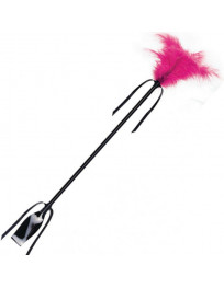 SECRETPLAY - PEITSCHE UND FEDER IN SCHWARZ UND FUCHSIA