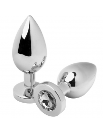 METAL HARD - ANALPLUG DIAMANT TRANSPARENT KLEIN 5,71 CM