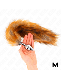 KINK - ANAL PLUG GRÖSSE M 8 X 3,5 CM MIT KUNSTSTOFFSCHWANZ 40 CM BRAUN