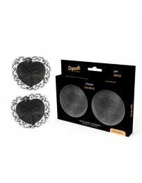 COQUETTE CHIC DESIRE - NIPPELABDECKUNGEN AUS SCHWARZER SPITZE