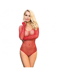 SUBBLIME - 952303 SHINY GRILL BODY MIT OFFENEN SCHULTERN LANGE RMEL ROT EINE GRÖSSE